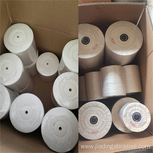 abrasive yellow cotton buffs round buffing cloth wheels